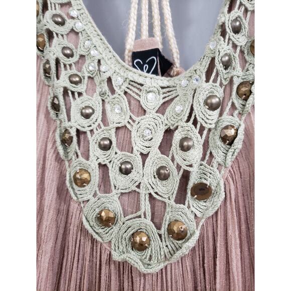 Windsor Dress Women M Vintage y2k Midi Whimsy Fairycore Boho Festival Hippie - Picture 6 of 8